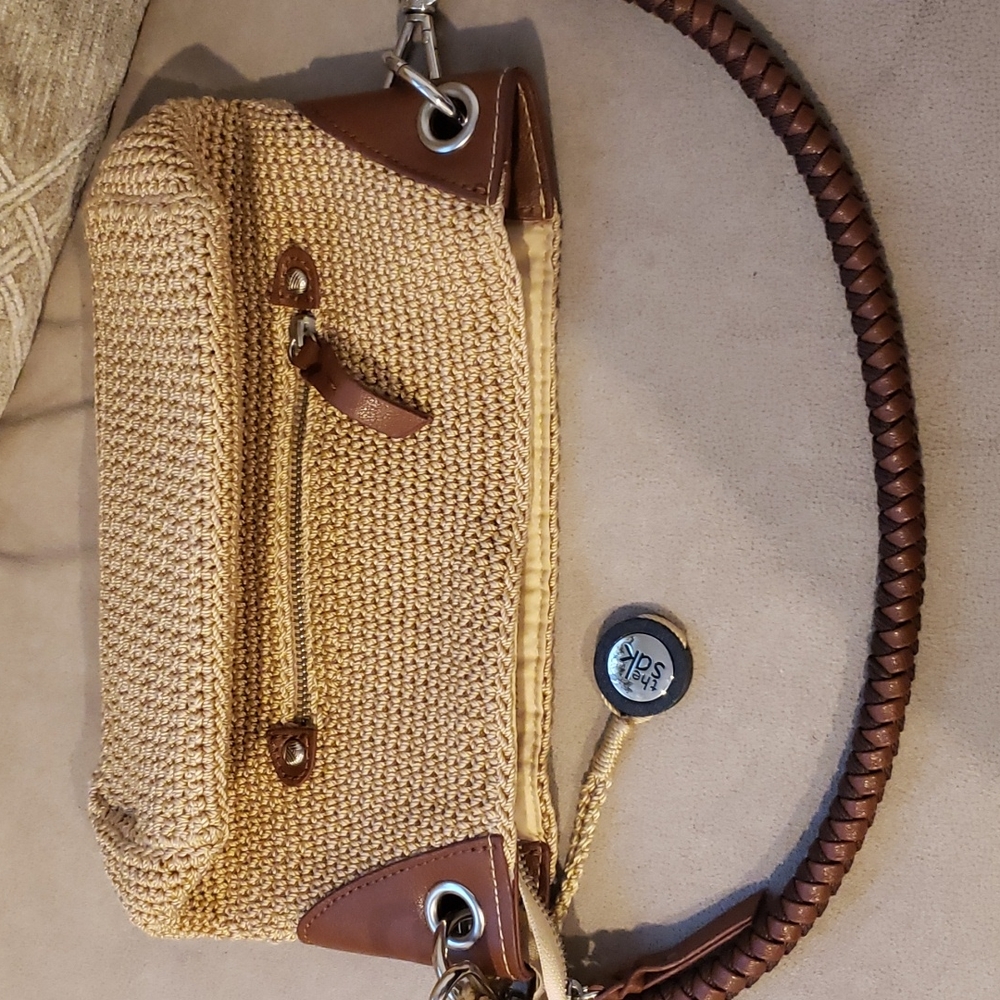 THE SAK crochet brown and tan shoulder bag - Picture 6 of 6